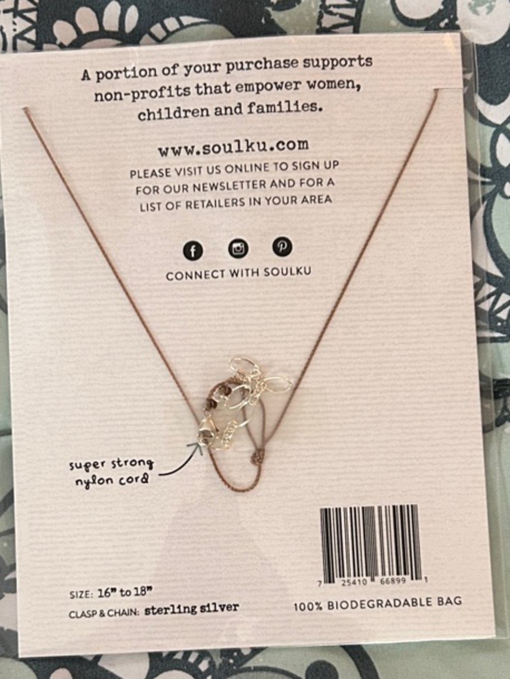 Motherhood Opaline Crystal Necklace — White Opal Pendant by - Picture 2 of 2